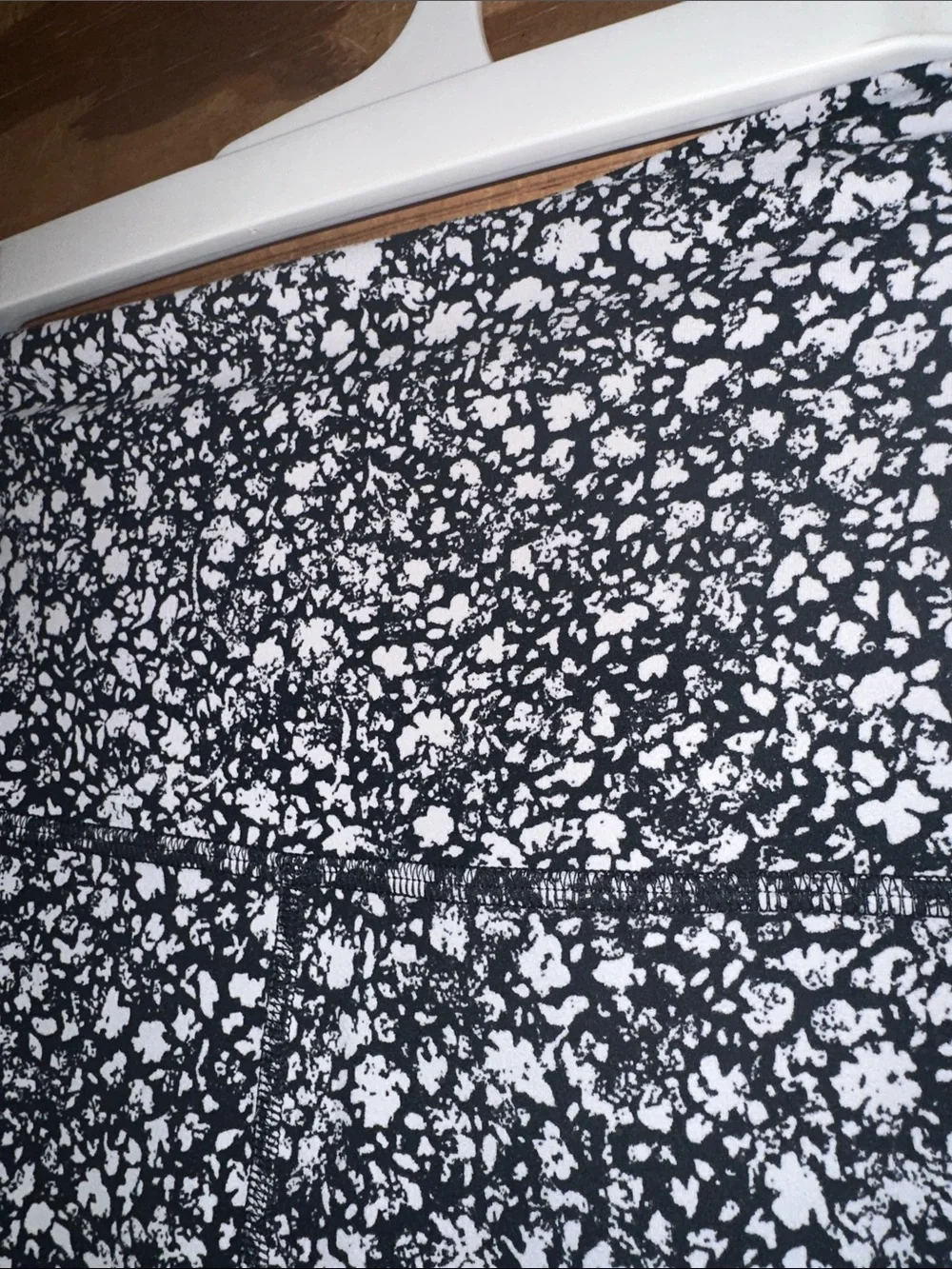 lululemon athletica Black and White Floral Print Leggings